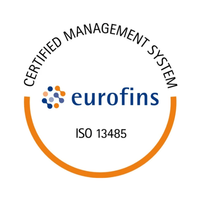 Eurofins ISO 13485 Siegel Copyright eurofins se