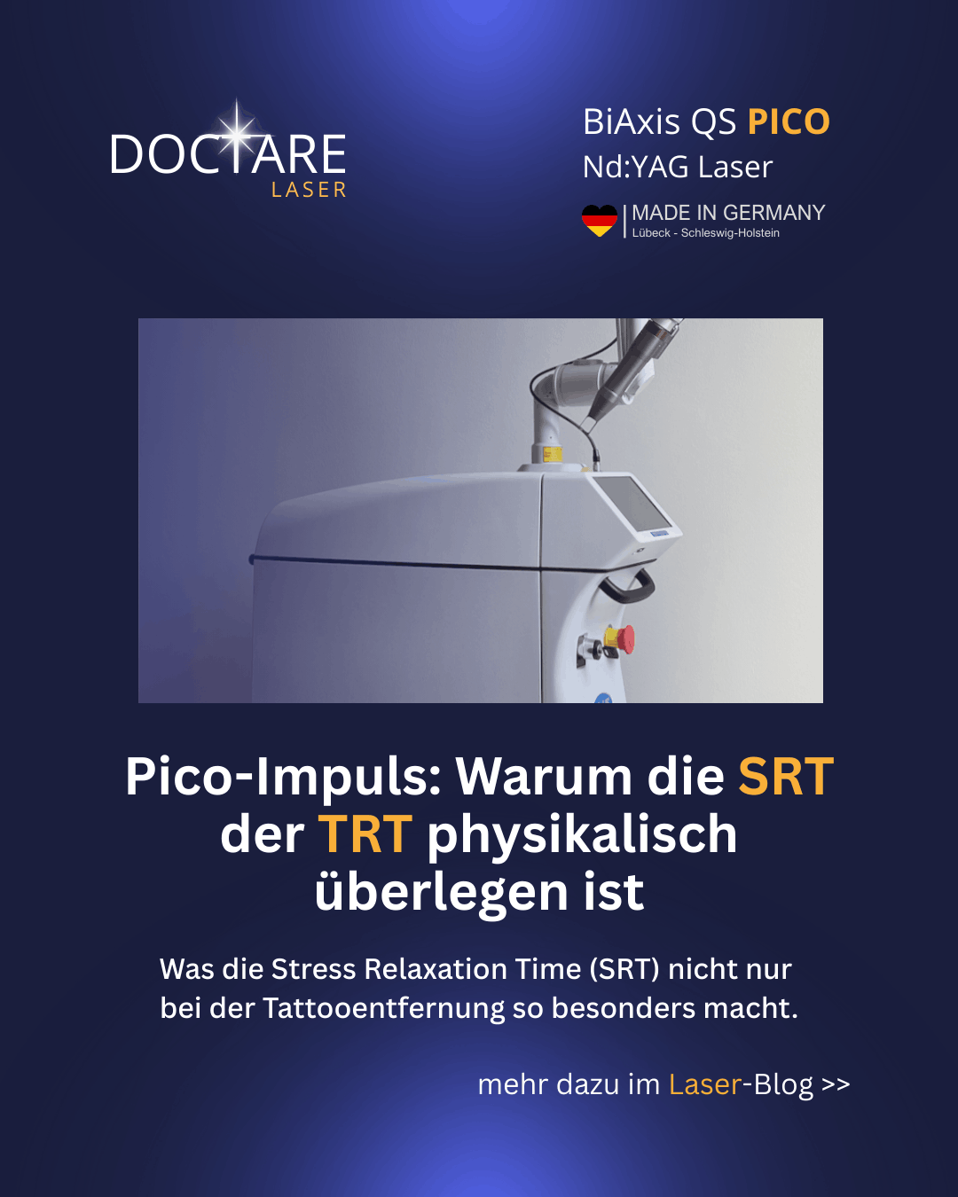 Pico-Impuls Warum die SRT der TRT physikalisch überlegen ist BiAxis PICO Copyright Doctare Laser 2026